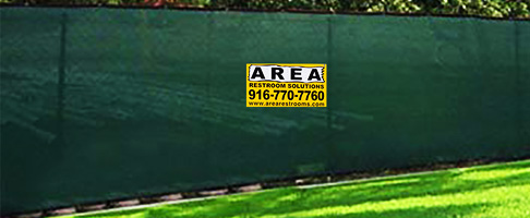 Wind and privacy screen fencing by Area Portable Services in Rancho Cordova, CA
